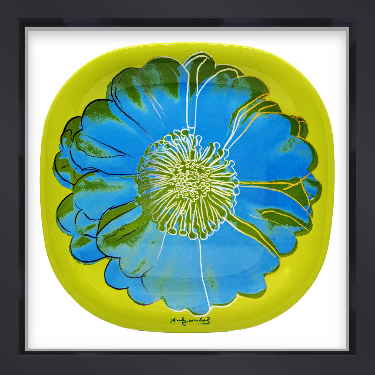ANDY WARHOL x Presidio 'Flowers for Tacoma' (2005) Framed Dinner Plate