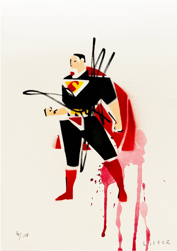 ANTHONY LISTER 'Superman Ready' (2024) HE Stencil Print - Signari Gallery