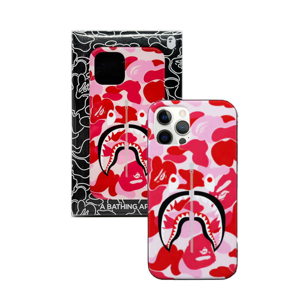 BAPE 'ABC Camo Shark' (2021) iPhone 12/12 Pro Case (pink