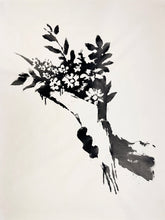 Load image into Gallery viewer, BANKSY 'GDP Flower Thrower' (2018) Custom Framed Rare Screen Print - Signari Gallery