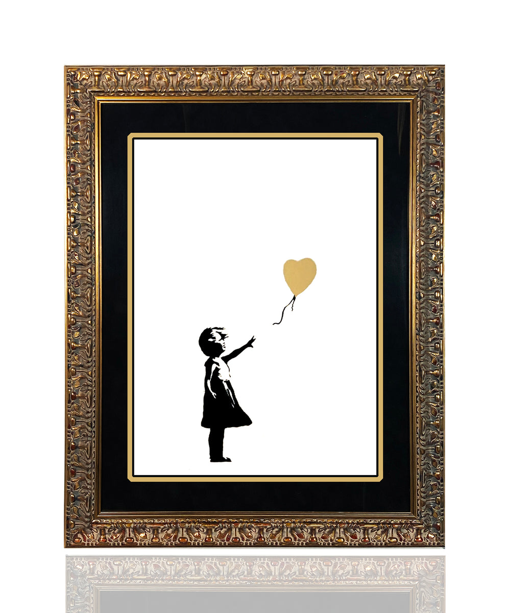 BANKSY Girl with Balloon GOLD WCP特別版 COA BANKSY Girl with Balloon GOLD WCP特別版 COA バンクシー