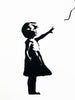 BANKSY 'Girl with Balloon' (2021) Custom Framed Replica Screen Print (gold) - Signari Gallery