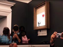 Load image into Gallery viewer, BANKSY 'Girl with Balloon' (2021) Custom Framed Replica Screen Print (gold) - Signari Gallery