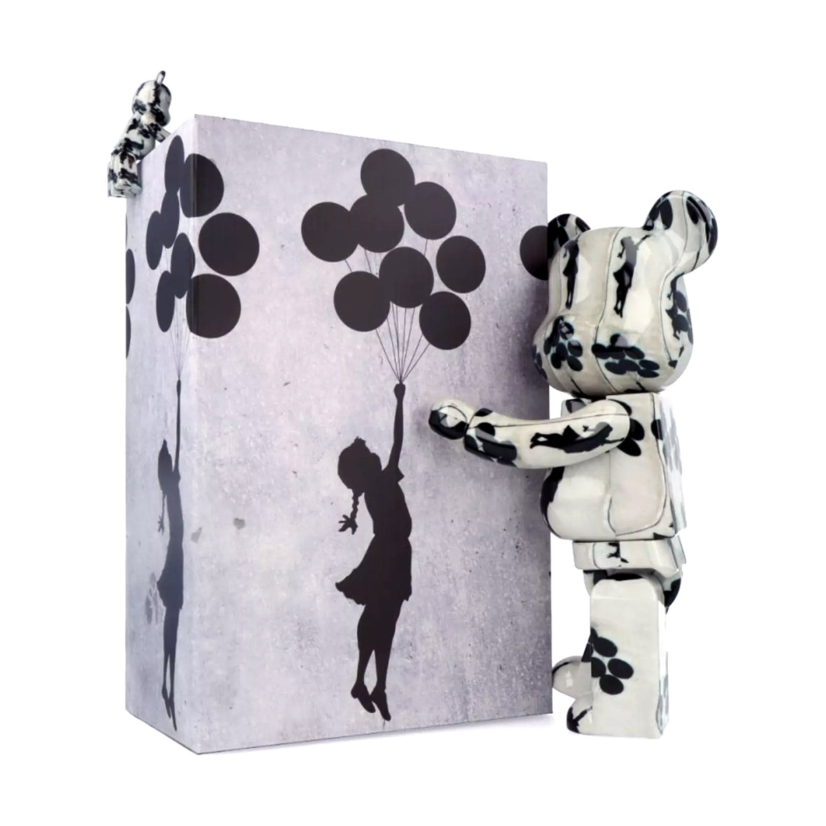 MEDICOM TOY - BE@RBRICK Flying Balloons Girl 400％＆100% Medicom Toy - Flying Balloons Girl - Bearbrick - 400% & 100% Set