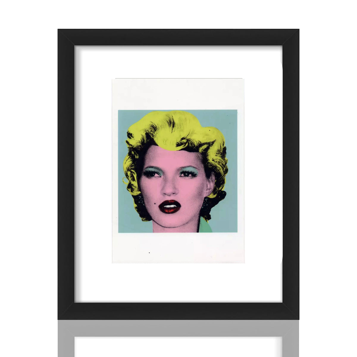 BANKSY 'Kate Moss' (2005) Framed Original Crude Oils Invite Postcard