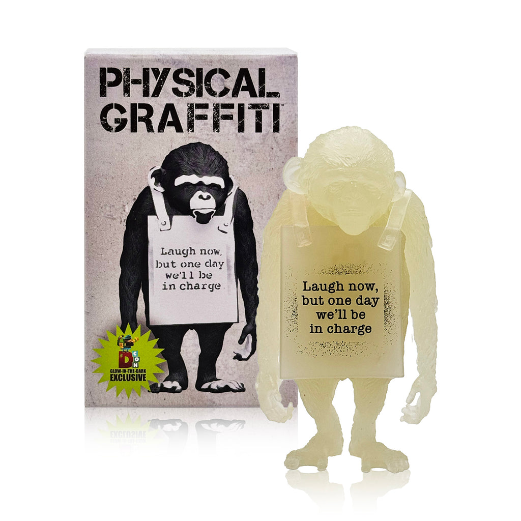 BANKSY x Physical Graffiti 'Chimpanzee (Laugh Now)' (2024) GID Vinyl Art Figure - Signari Gallery