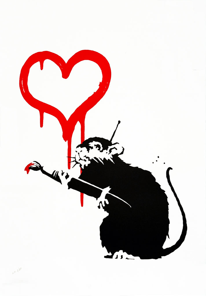 BANKSY 'Love Rat' (2004) REPRODUCTION Screen Print (AP) - Signari Gallery