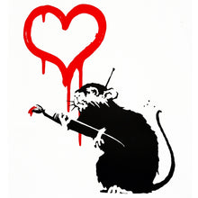 Load image into Gallery viewer, BANKSY 'Love Rat' (2004) REPRODUCTION Screen Print (AP) - Signari Gallery