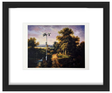 Load image into Gallery viewer, BANKSY 'Modified Oil Painting #12' (2005) Framed Original "Crude Oils" Postcard