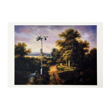 Load image into Gallery viewer, BANKSY 'Modified Oil Painting #12' (2005) Framed Original "Crude Oils" Postcard