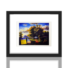 Load image into Gallery viewer, BANKSY 'Modified Oil Painting #7' (2005) Framed Original "Crude Oils" Postcard