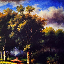 Load image into Gallery viewer, BANKSY 'Modified Oil Painting #7' (2005) Framed Original "Crude Oils" Postcard