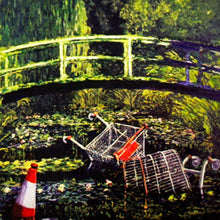 Load image into Gallery viewer, BANKSY 'Show Me the Monet' (2005) Framed Original "Crude Oils" Postcard