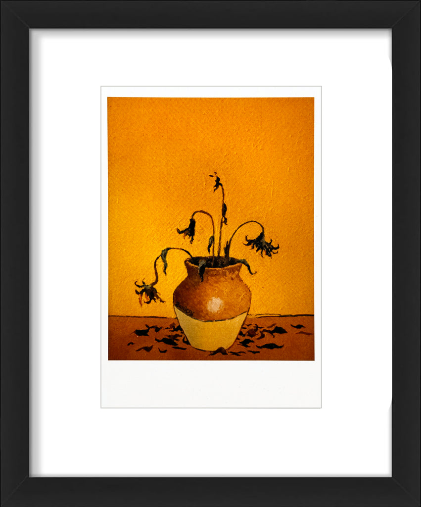 BANKSY 'Sunflowers from Petrol Station' (2005) Framed RARE Original Postcard - Signari Gallery