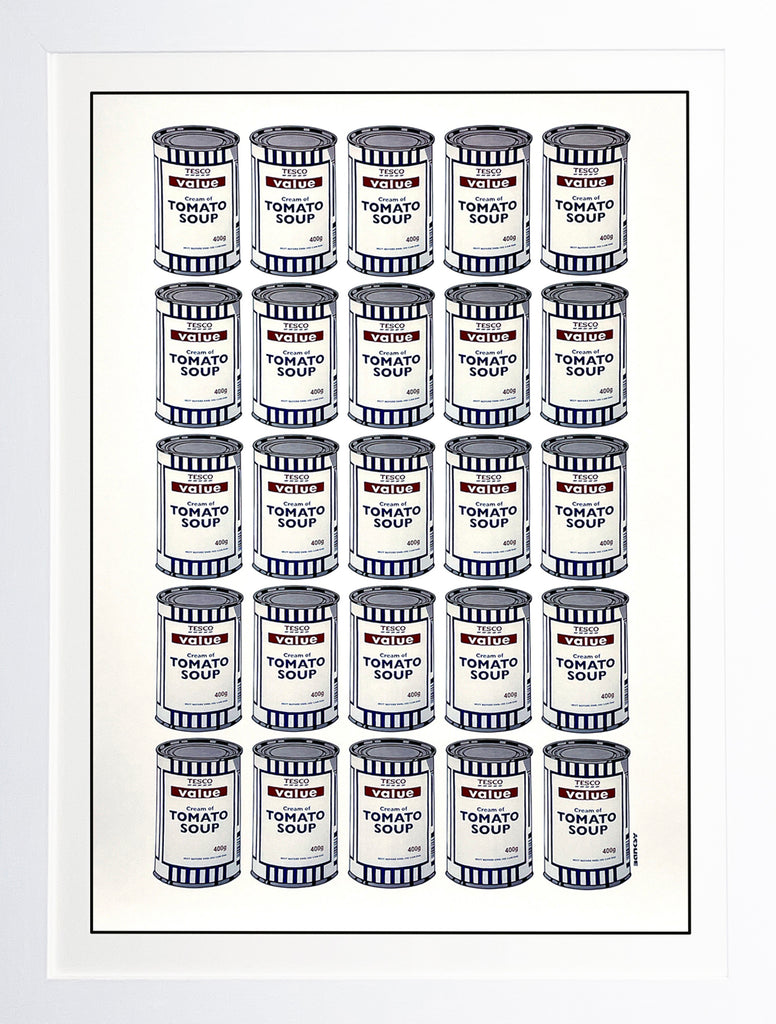 BANKSY 'Tesco Soup Cans' (2006-2017) Rare, Custom Framed Lithograph Poster - Signari Gallery