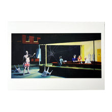 Load image into Gallery viewer, BANKSY 'Are You Using this Chair' (2005) Framed Original "Crude Oils" Postcard