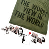 BANKSY 'The Worst View in the World' (2020) Screen Print Original "Walled Off Hotel" T-shirt (XL) - Signari Gallery