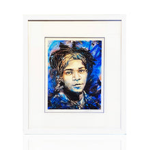 Load image into Gallery viewer, C215 'Blue Basquiat' (2020) RARE Custom Framed Giclée Print - Signari Gallery