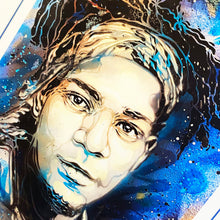 Load image into Gallery viewer, C215 'Blue Basquiat' (2020) RARE Custom Framed Giclée Print - Signari Gallery