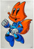 CHEESE ARNON 'Mega Fox' (2023) RARE AP 16-Color Screen Print - Signari Gallery