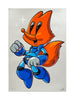 CHEESE ARNON 'Mega Fox' (2023) RARE AP 16-Color Screen Print - Signari Gallery