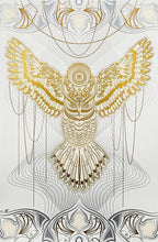 Load image into Gallery viewer, CHRIS SAUNDERS 'White Owlage' (2014) Rare Custom Framed Screen Print - Signari Gallery