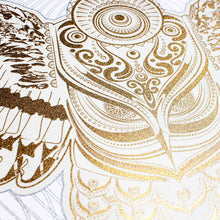 Load image into Gallery viewer, CHRIS SAUNDERS 'White Owlage' (2014) Rare Custom Framed Screen Print - Signari Gallery