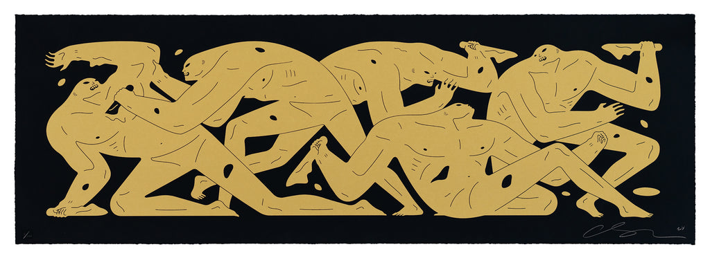 CLEON PETERSON 'Nowhere Man' (2024) Screen Print (black/gold) - Signari Gallery