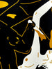 CLEON PETERSON 'Revolution is a Mother Who Eats its Children' (2024) Tondo Screen Print (black) - Signari Gallery