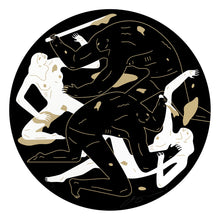 Load image into Gallery viewer, CLEON PETERSON 'Revolution is a Mother Who Eats its Children' (2024) Tondo Screen Print (black) - Signari Gallery