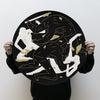 CLEON PETERSON 'Revolution is a Mother Who Eats its Children' (2024) Tondo Screen Print (black) - Signari Gallery