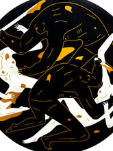 Load image into Gallery viewer, CLEON PETERSON 'Revolution is a Mother Who Eats its Children' (2024) Tondo Screen Print (black) - Signari Gallery