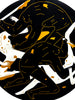 CLEON PETERSON 'Revolution is a Mother Who Eats its Children' (2024) Tondo Screen Print (black) - Signari Gallery
