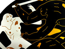 Load image into Gallery viewer, CLEON PETERSON 'Revolution is a Mother Who Eats its Children' (2024) Tondo Screen Print (black) - Signari Gallery