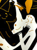 CLEON PETERSON 'Revolution is a Mother Who Eats its Children' (2024) Tondo Screen Print (black) - Signari Gallery