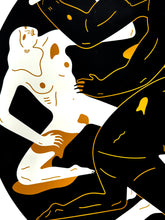 Load image into Gallery viewer, CLEON PETERSON 'Revolution is a Mother Who Eats its Children' (2024) Tondo Screen Print (black) - Signari Gallery