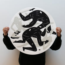 Load image into Gallery viewer, CLEON PETERSON 'Revolution is a Mother Who Eats its Children' (2024) Tondo Screen Print (white) - Signari Gallery