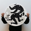 CLEON PETERSON 'Revolution is a Mother Who Eats its Children' (2024) Tondo Screen Print (white) - Signari Gallery