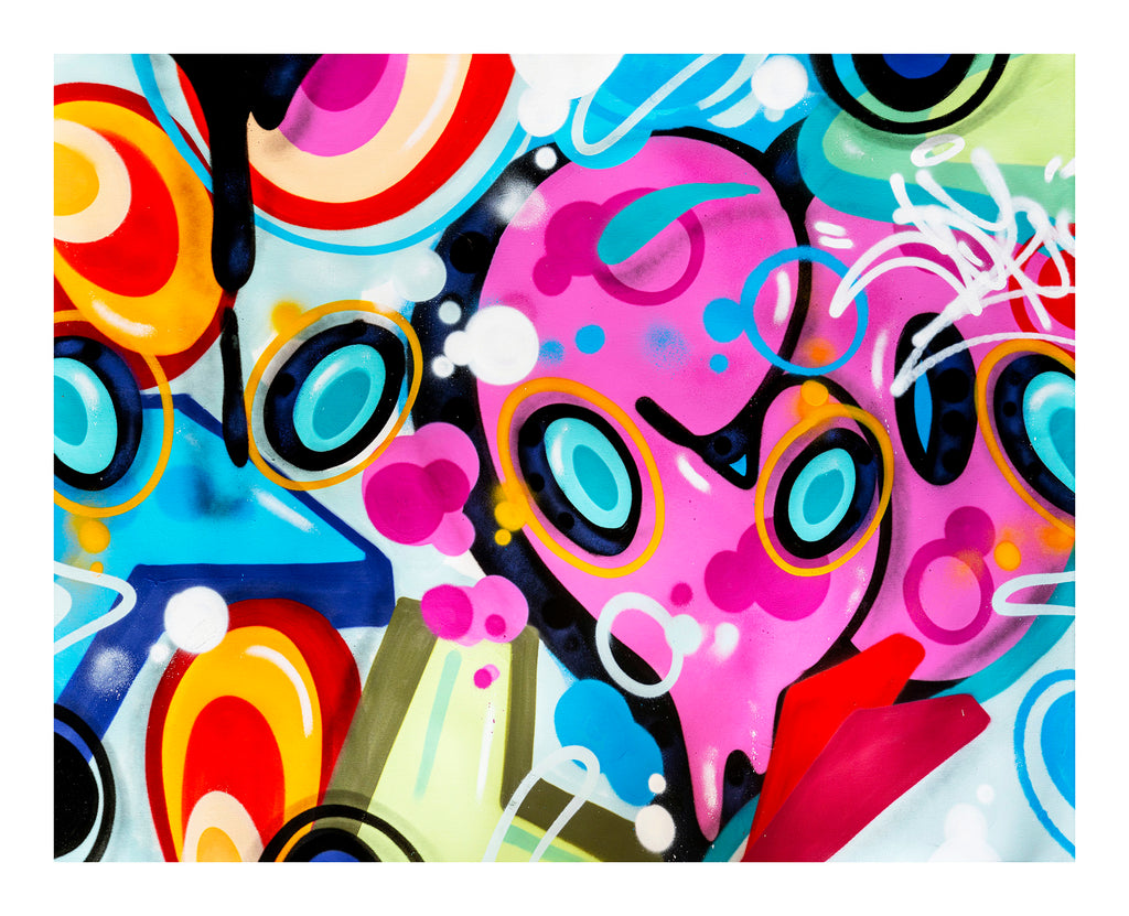 COPE2 'Abstract Circles' (2024) Original Acrylic/Spray Paint on Canvas - Signari Gallery