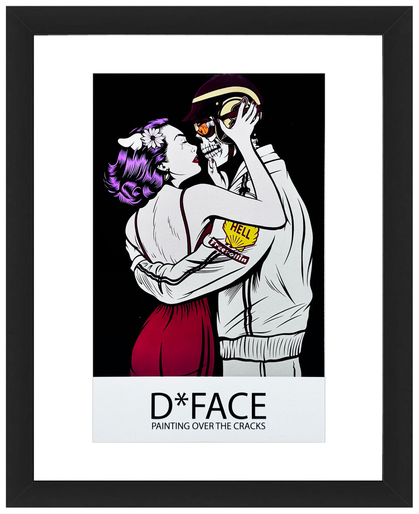 D*FACE 'Painting Over the Cracks' (2022) Original (framed) Show Card - Signari Gallery