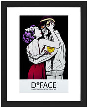 Load image into Gallery viewer, D*FACE 'Painting Over the Cracks' (2022) Gallery Show Popcorn Bucket + Framed Show Card - Signari Gallery
