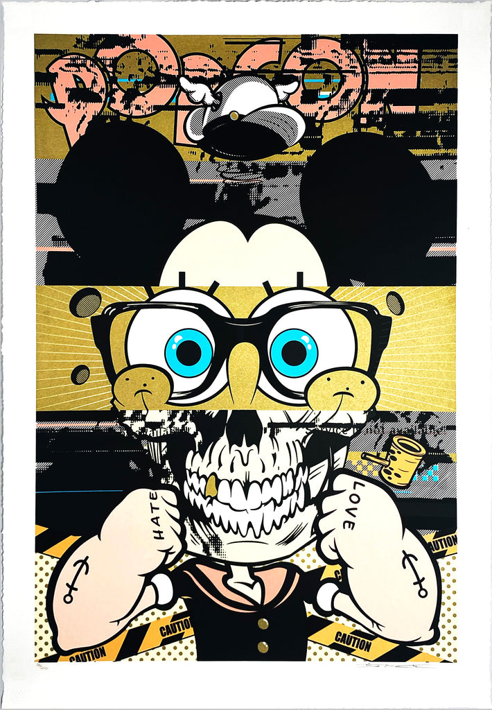 D*FACE 'Pop-Eye-Con' (2014) Rare Original Screen Print - Signari Gallery
