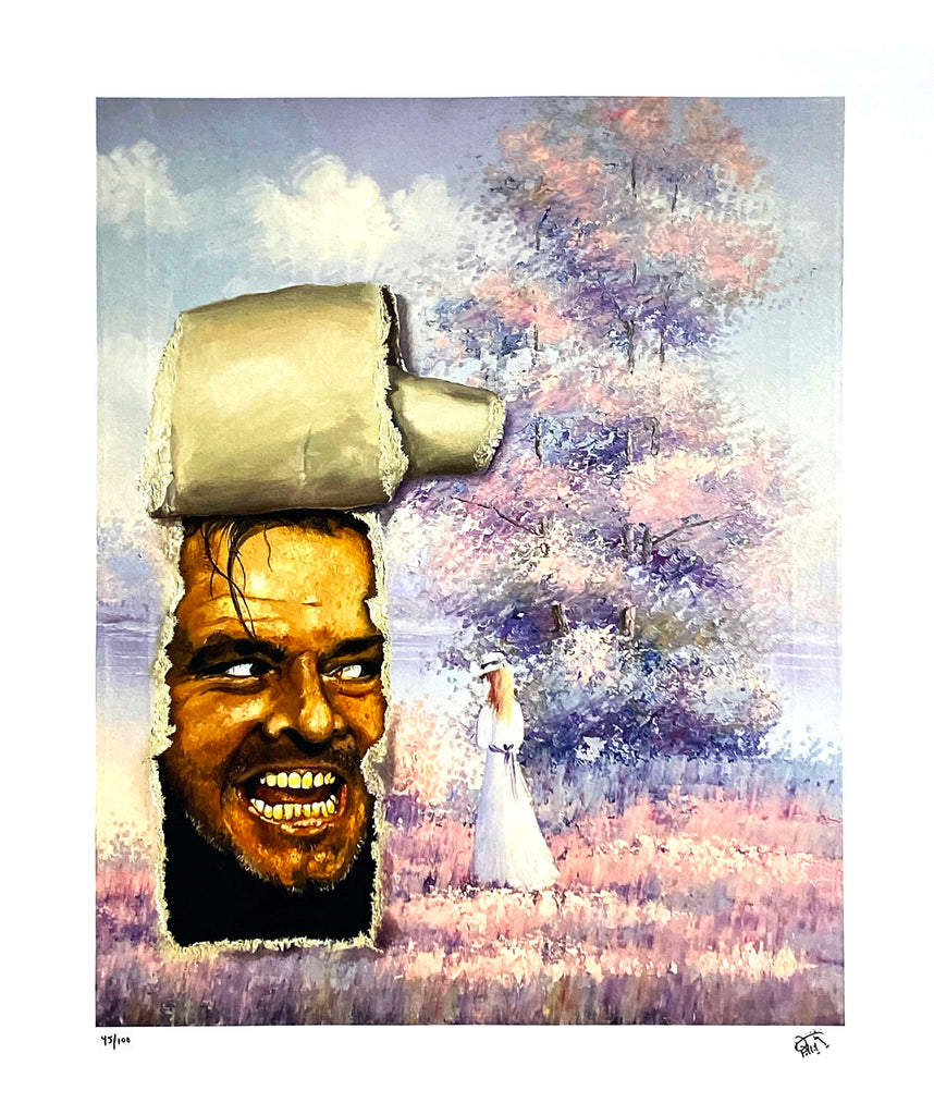 DAVE POLLOT 'All Work and No Play' (2020) "The Shining" Giclée Print on Canvas - Signari Gallery