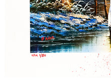 Load image into Gallery viewer, DAVE POLLOT 'Hip to be Square' (2024) Hand-Embellished "American Psycho" Giclée Print on Canvas - Signari Gallery