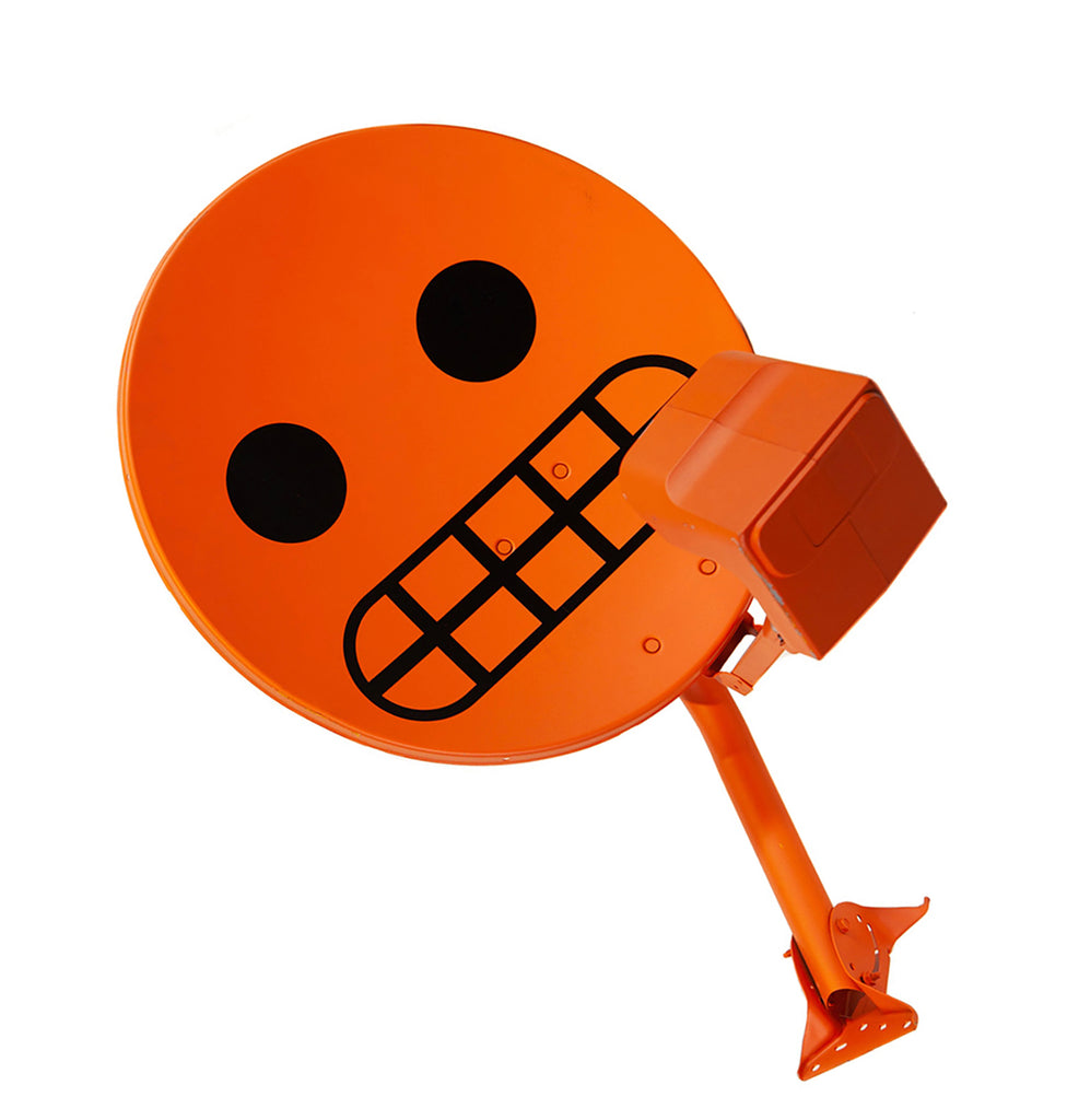 DENIAL 'Satellite Dish' (2019) Full-Size Hand-Painted Dish (orange) - Signari Gallery