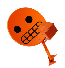 Load image into Gallery viewer, DENIAL 'Satellite Dish' (2019) Full-Size Hand-Painted Dish (orange) - Signari Gallery