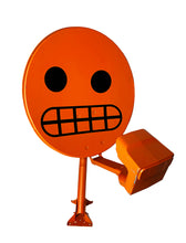 Load image into Gallery viewer, DENIAL 'Satellite Dish' (2019) Full-Size Hand-Painted Dish (orange) - Signari Gallery