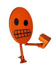 Load image into Gallery viewer, DENIAL 'Satellite Dish' (2019) Full-Size Hand-Painted Dish (orange) - Signari Gallery