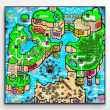 Load image into Gallery viewer, DOPED OUT M &#39;Super Mario Map Graffiti XL&#39; (2023) Original on Canvas - Signari Gallery 