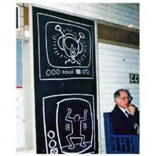 Load image into Gallery viewer, ERIC ORR x KEITH HARING 'Untitled TVs' (2023) Original Framed Show Card - Signari Gallery
